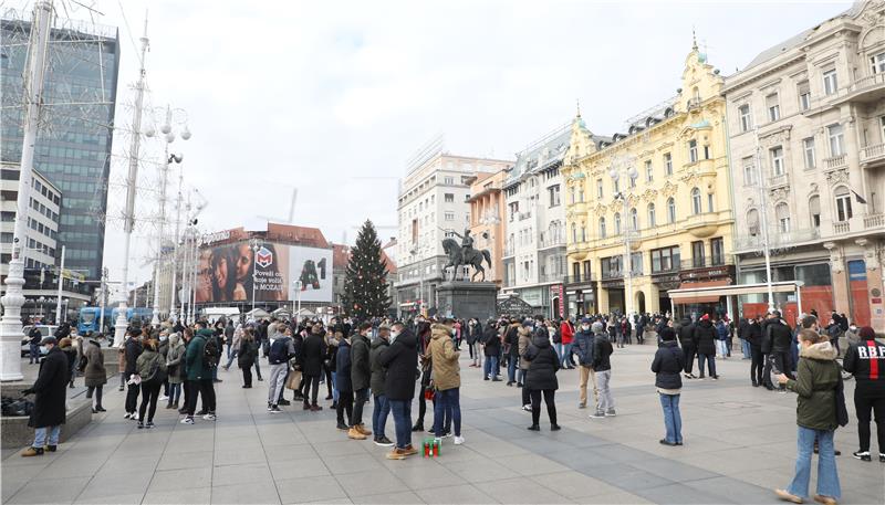 Prosvjed ugostitelja i poduzetnika u Zagrebu