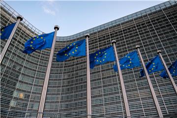 BELGIUM EUROPEAN FLAGS BRITAIN BREXIT