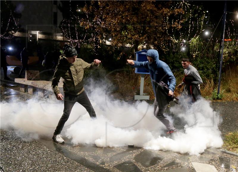 ALBANIA POLICE SHOOTING PROTEST