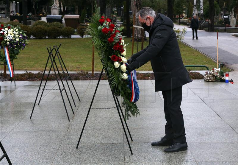 Izaslanstvo Domovinskog pokreta na Mirogoju u povodu obljetnice smrti Franje Tuđmana