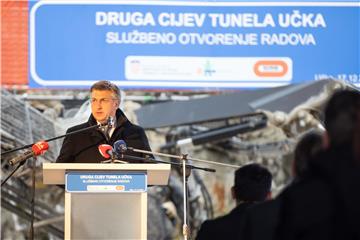 Premijer Plenković na svečanosti početka radova druge cijevi tunela Učka