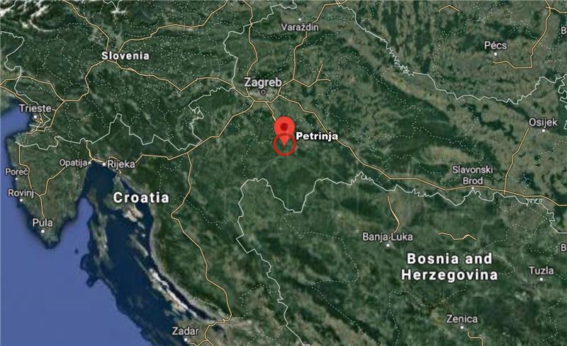 Epicentar potresa 12 km jugozapadno od Siska