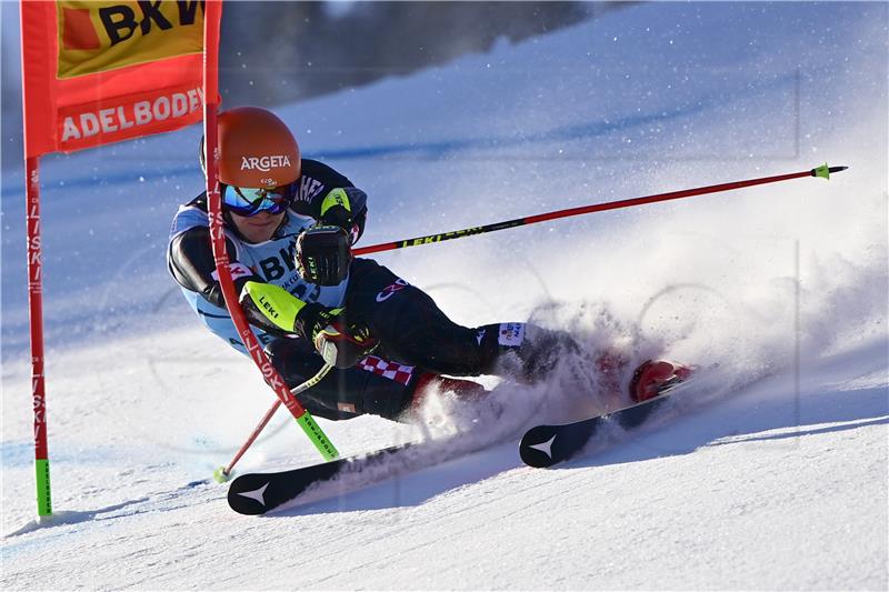 Croatia's Filip Zubcic finishes second in Adelboden giant slalom