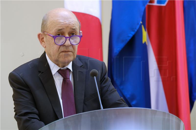 Izjave za medije nakon sastanka Le Drian - Grlić Radman