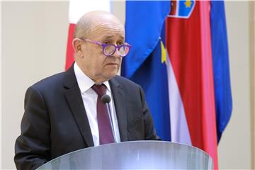 Izjave za medije nakon sastanka Le Drian - Grlić Radman