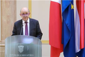 Izjave za medije nakon sastanka Le Drian - Grlić Radman