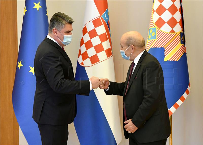 Predsjednik Milanović primio francuskog šefa diplomacije 