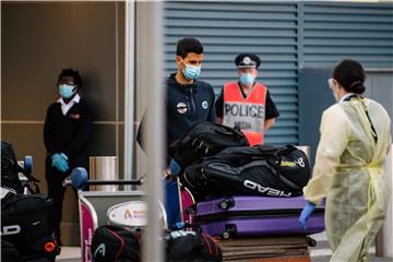 AUSTRALIA TENNIS AO ARRIVALS ADELAIDE