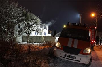 UKRAINE FIRE AGED PEOPLE HOME