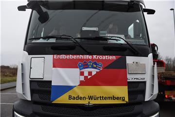 German firefighters bring third convoy of aid to quake-hit area