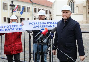 Prosvjed ispred sabora i press konferencija Renata Peteka