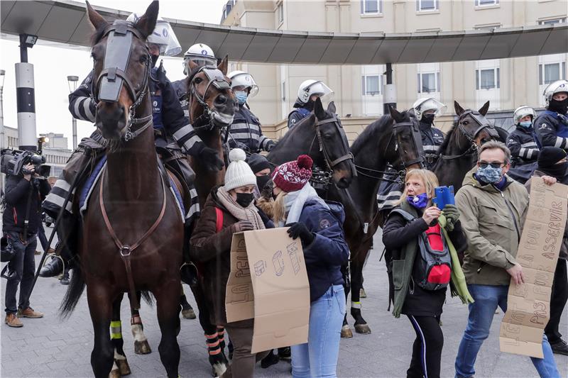 BELGIUM PROTEST PANDEMIC CORONAVIRUS COVID19