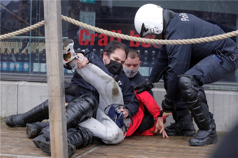 BELGIUM PROTEST PANDEMIC CORONAVIRUS COVID19