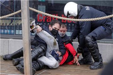 BELGIUM PROTEST PANDEMIC CORONAVIRUS COVID19