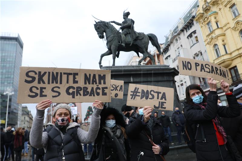 Zagreb: Prosvjed zbog neadekvatnih ekonomskih mjera