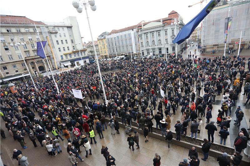 Zagreb: Prosvjed zbog neadekvatnih ekonomskih mjera