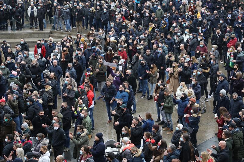 Zagreb: Prosvjed zbog neadekvatnih ekonomskih mjera