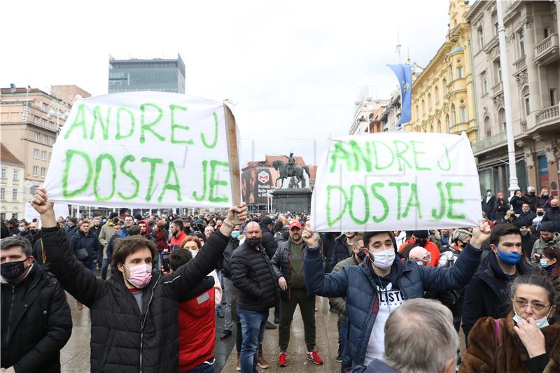 Zagreb: Prosvjed zbog neadekvatnih ekonomskih mjera