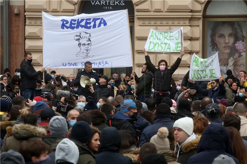 Zagreb: Prosvjed zbog neadekvatnih ekonomskih mjera