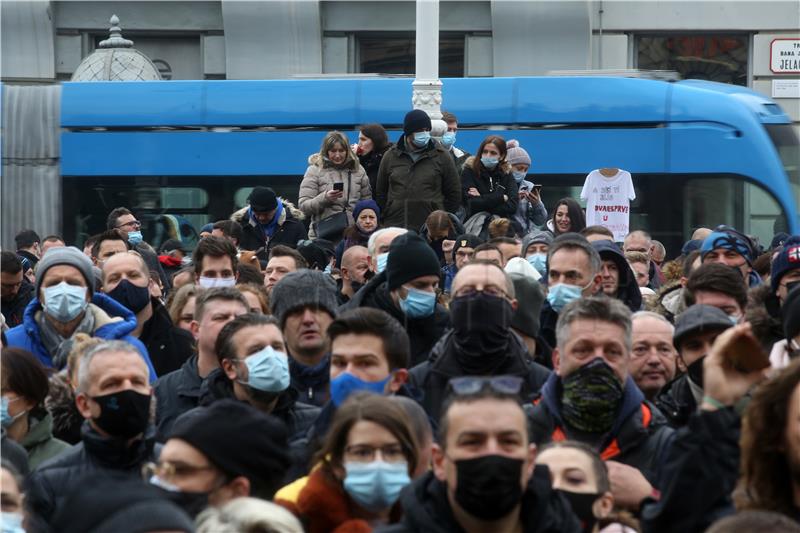 Zagreb: Prosvjed zbog neadekvatnih ekonomskih mjera