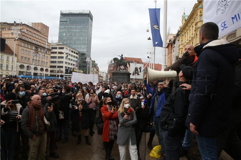 Zagreb: Prosvjed zbog neadekvatnih ekonomskih mjera