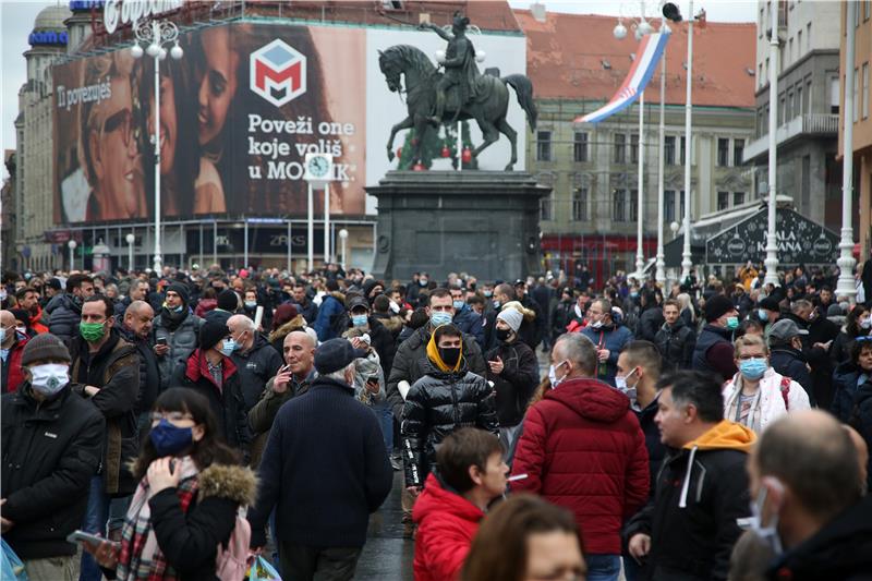 Zagreb: Prosvjed zbog neadekvatnih ekonomskih mjera