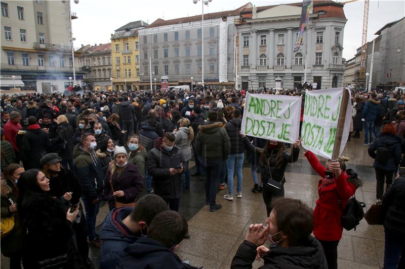 Zagreb: Prosvjed zbog neadekvatnih ekonomskih mjera