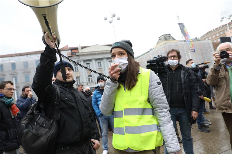 Zagreb: Prosvjed zbog neadekvatnih ekonomskih mjera