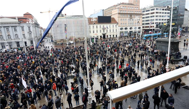 Zagreb: Prosvjed zbog neadekvatnih ekonomskih mjera