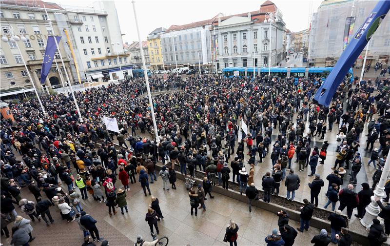 Zagreb: Prosvjed zbog neadekvatnih ekonomskih mjera