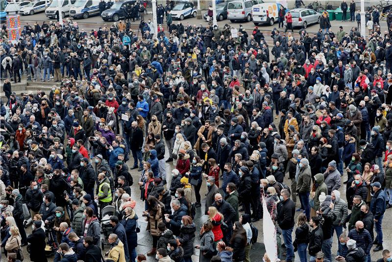 Zagreb: Prosvjed zbog neadekvatnih ekonomskih mjera