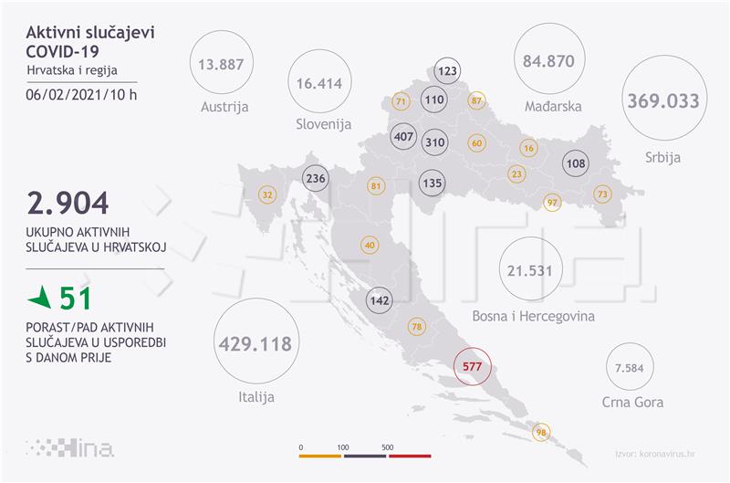 U Hrvatskoj 424 novozaraženih, umrle 22 osobe