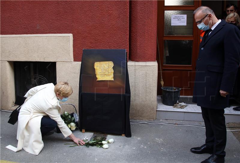 "Stolperstein" in memory of WWII Zagreb chief rabbi reinstalled