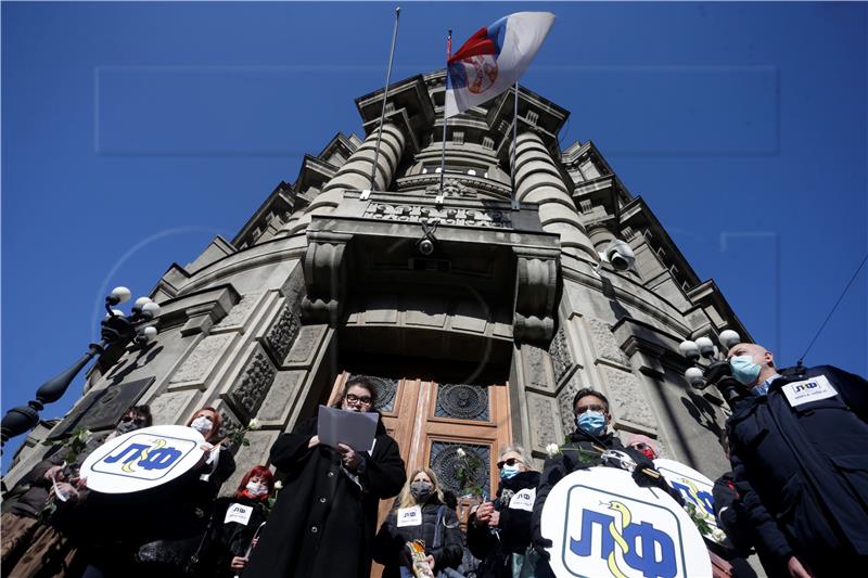 SERBIA HEALTH WORKERS PROTEST