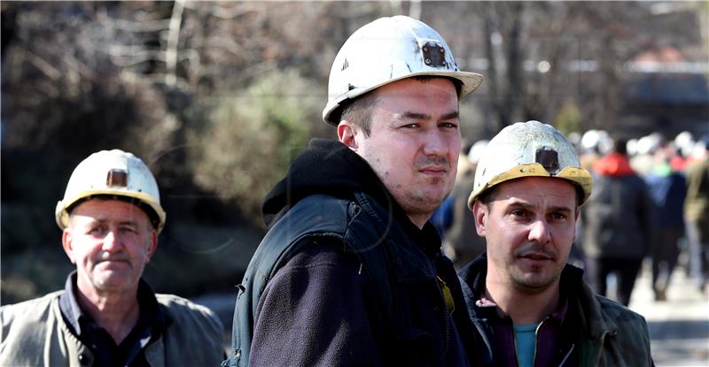 BOSNIA COAL MINERS  STRIKE