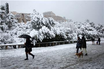 GREECE ATHENS SNOWFALL