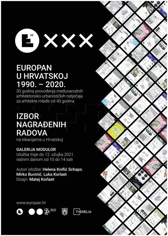 Izložba "Europan u Hrvatskoj 1990. - 2020." u Galeriji Modulor