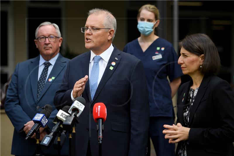 AUSTRALIA SCOTT MORRISON VACCINE HOSPITAL TOUR