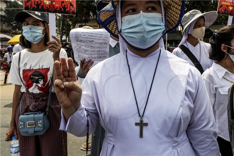 MYANMAR MILITARY COUP PROTEST