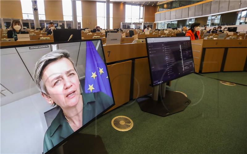 BELGIUM EU PARLIAMENT HEARING COMMISSION VESTAGER