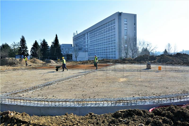 Helipad being built with US donation next to Karlovac General Hospital