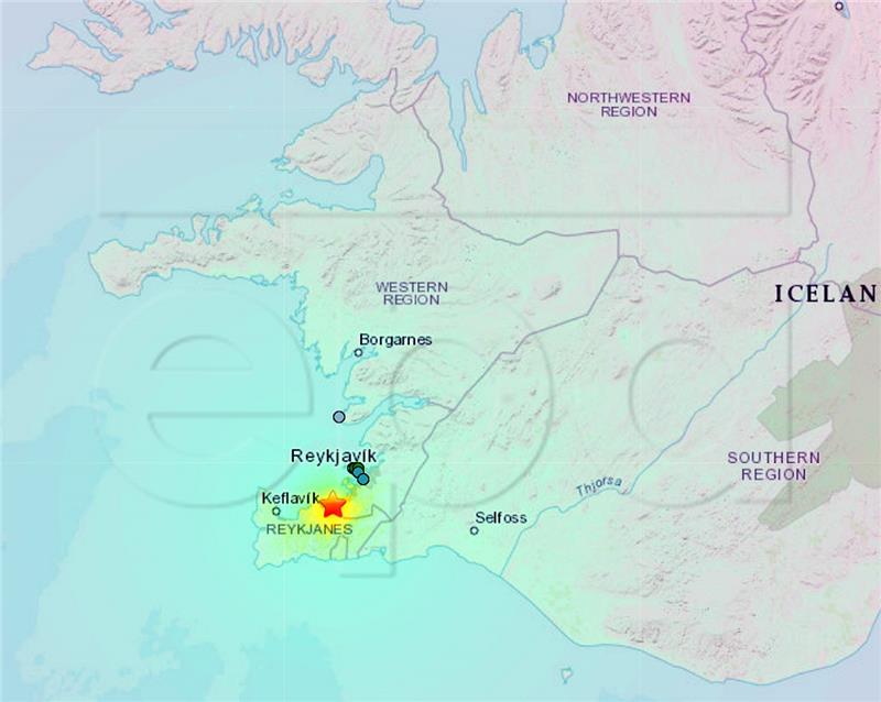 Potres magnitude 5,2 pogodio područje blizu Reykjavika