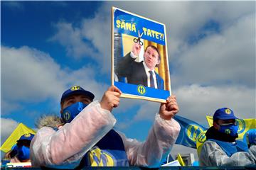 ROMANIA PROTEST CORONAVIRUS PANDEMIC COVID19