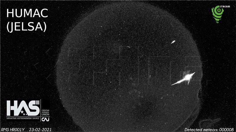 Hrvatski astronomski savez: Meteorit pao u Dalmaciji