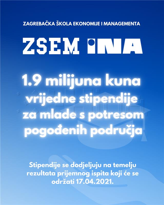 ZŠEM i Ina osigurali 1,9 milijuna kuna stipendije za mlade s područja Banovine