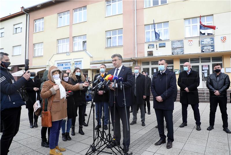 Izjava za medije premijera Plenkovića u Daruvaru