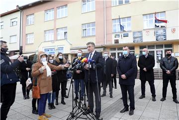 Izjava za medije premijera Plenkovića u Daruvaru