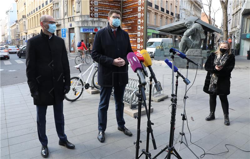 Konferencija za medije SDP-a u povodu obilježavanja godine dana od potresa u Zagrebu