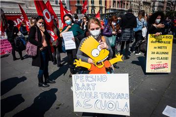 ITALY PROTEST EDUCATION PANDEMIC CORONAVIRUS COVID19