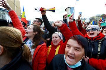 ROMANIA PROTEST PANDEMIC CORONAVIRUS COVID19